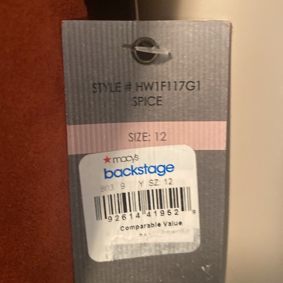 Beautiful faux suede Dress with puff shoulders, color is SPICE. BNWT,  SIZE 12. - Picture 5 of 16